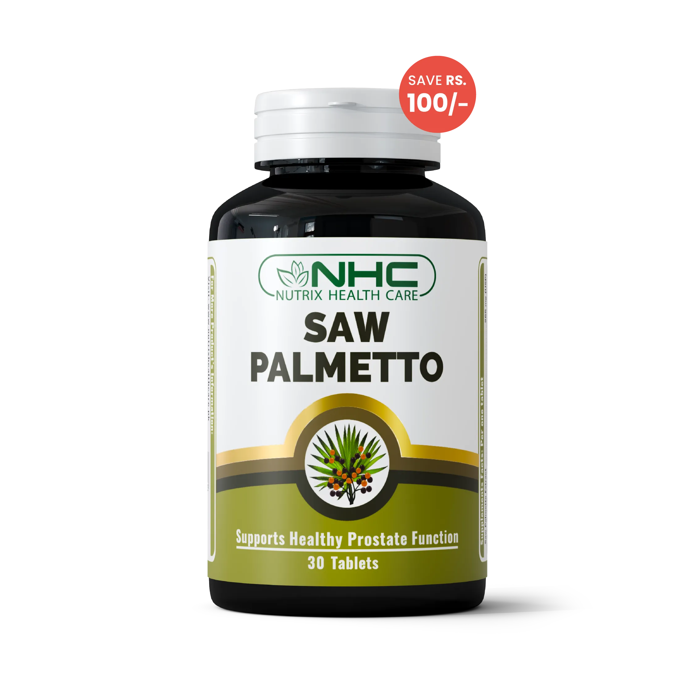 Nutrix Health Care Saw Palmetto Tablet, prostate & urinary flow support supplement